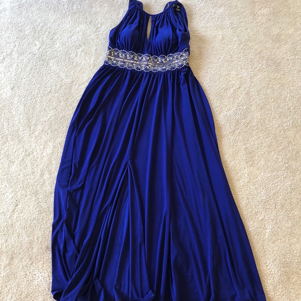 blue long dress